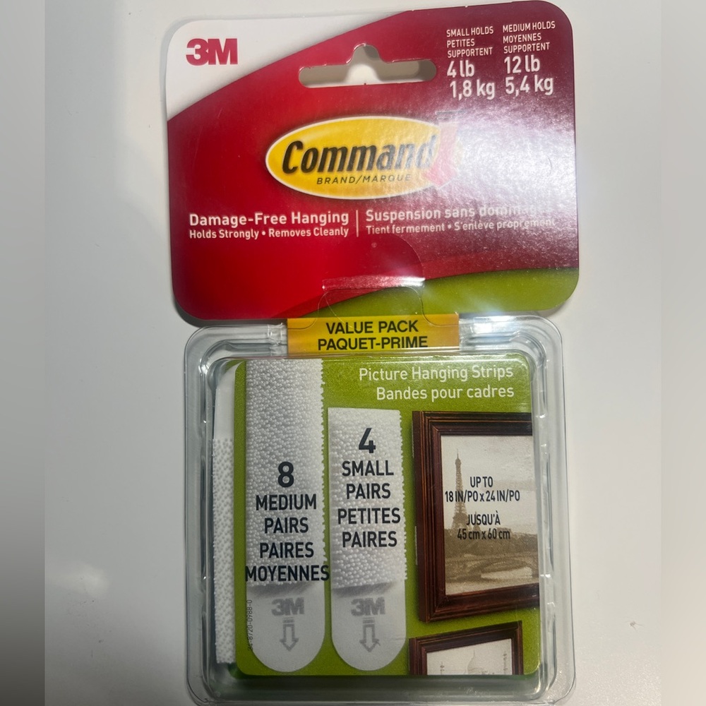 3M picture hanging strips value pack